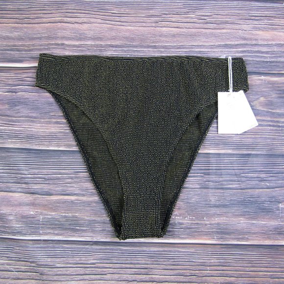 Good American Other - Good American NEW 2XL/3XL Black Metallic Always Fits Cheeky Swimsuit Bottom 5/6